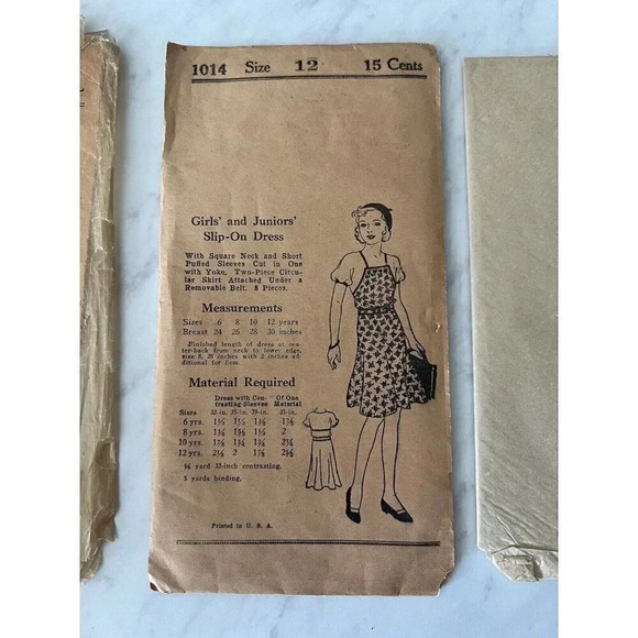 Ladies Home Journal 1014 1920s 30’s Girls Juniors Vintage Dress Sewing Pattern - Picture 1 of 3